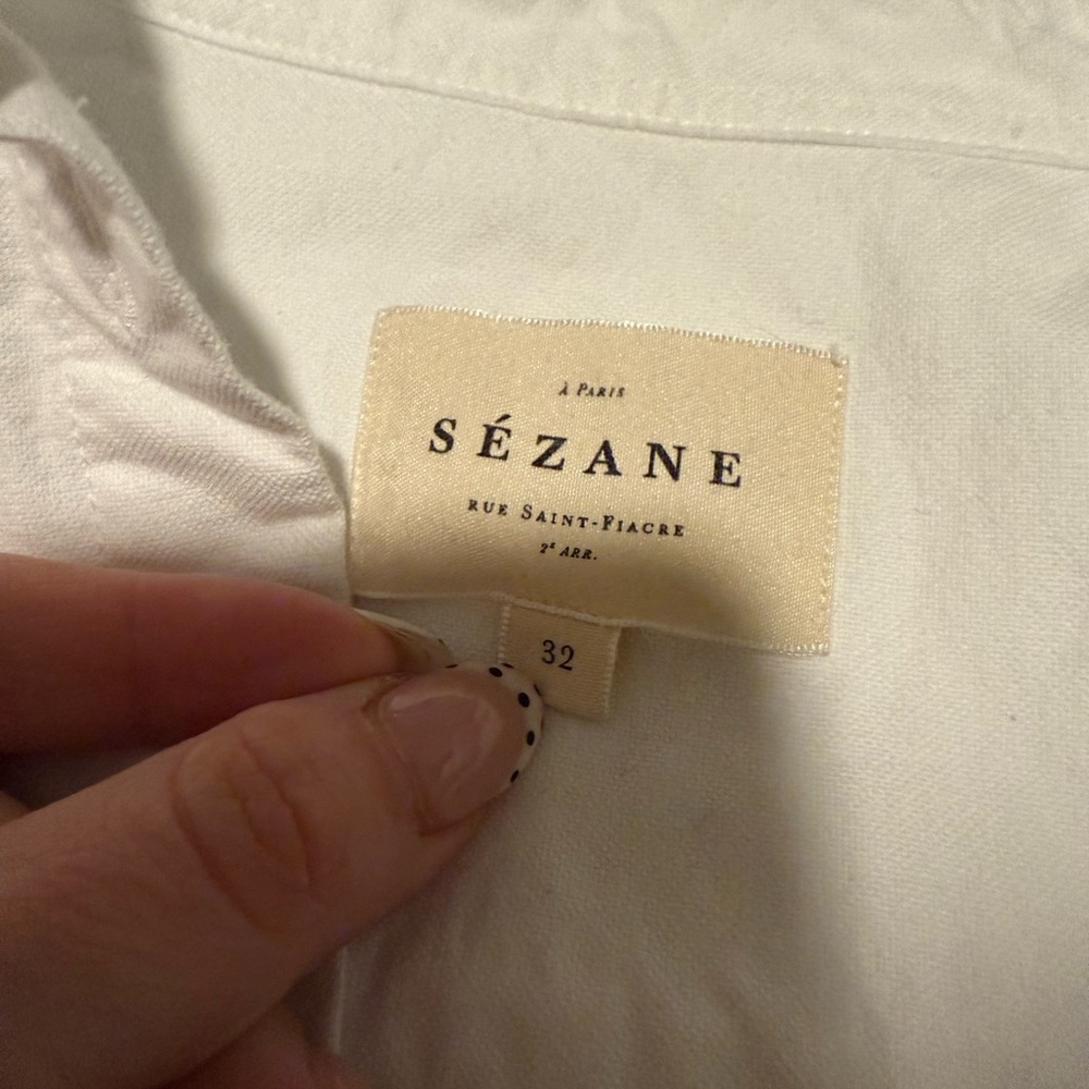 Sezane Max Shirt White - Picture 5 of 6